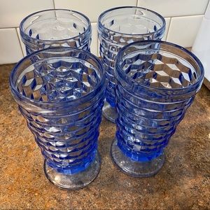 INDIANA GLASS CUBIST GOBLETS